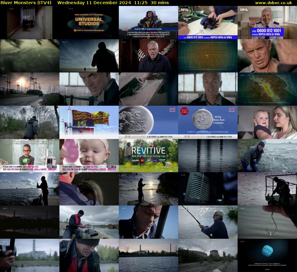 River Monsters (ITV4) Wednesday 11 December 2024 11:25 - 11:55