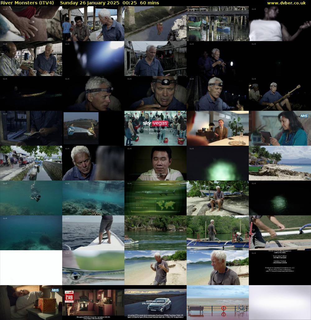 River Monsters (ITV4) Sunday 26 January 2025 00:25 - 01:25