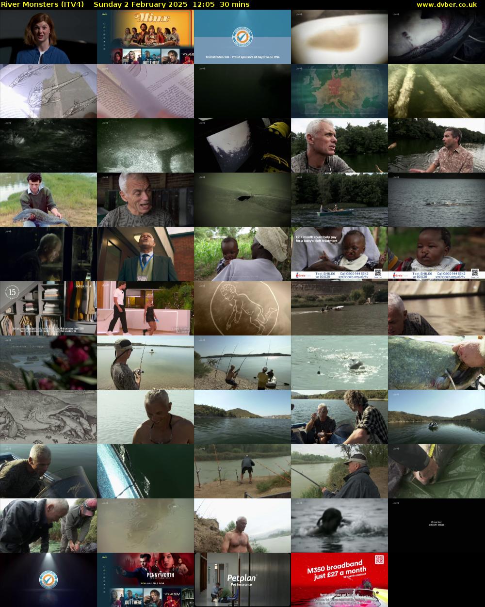 River Monsters (ITV4) Sunday 2 February 2025 12:05 - 12:35