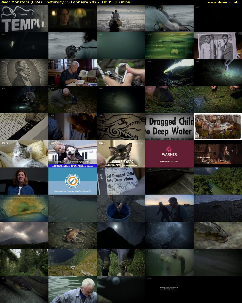 River Monsters (ITV4) Saturday 15 February 2025 18:35 - 19:05