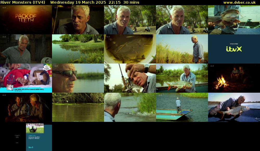 River Monsters (ITV4) Wednesday 19 March 2025 22:15 - 22:45