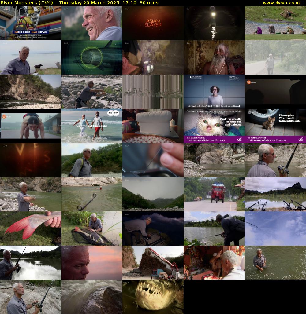 River Monsters (ITV4) Thursday 20 March 2025 17:10 - 17:40