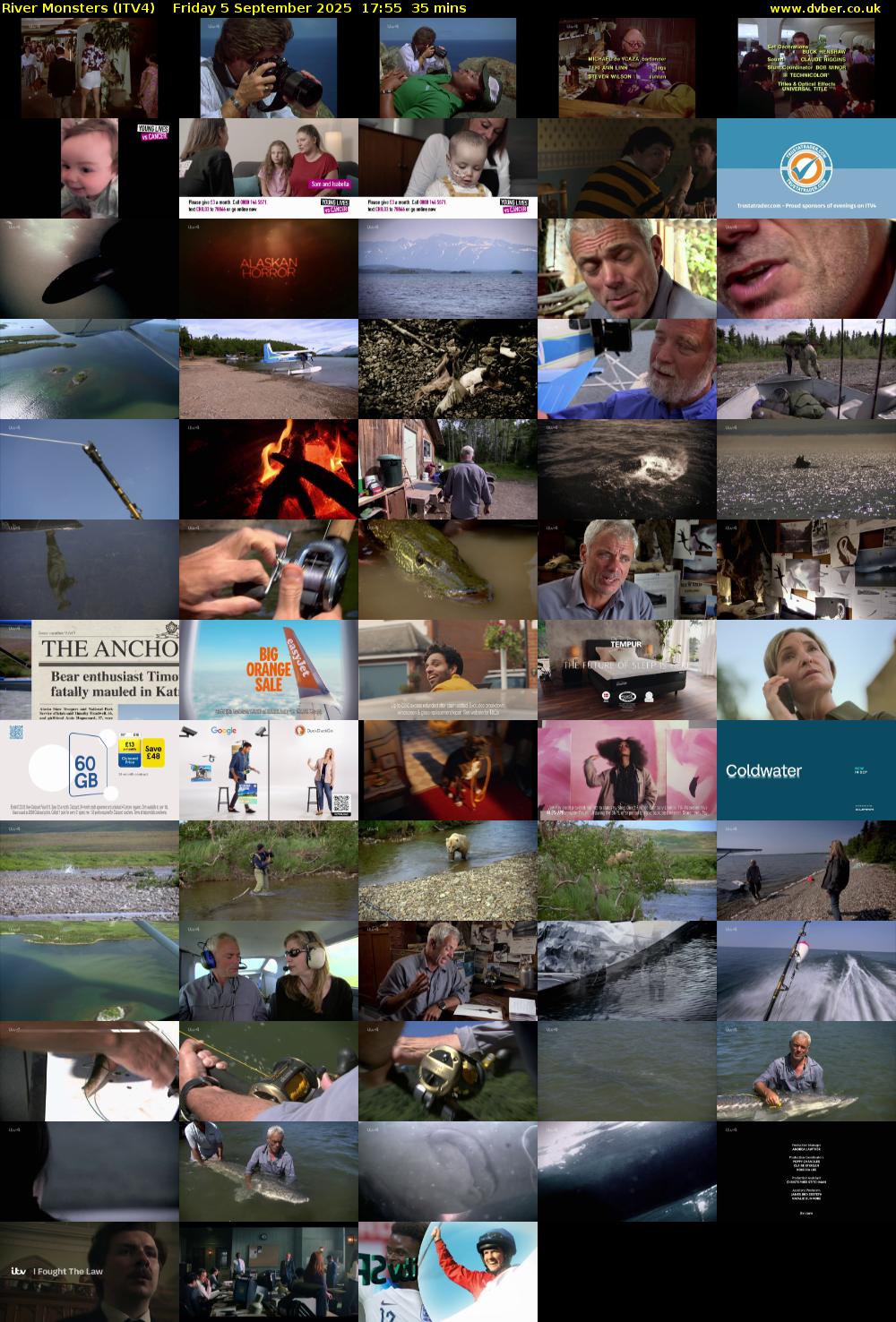 River Monsters (ITV4) Friday 5 September 2025 17:55 - 18:30