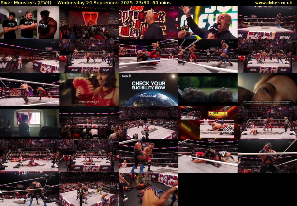 River Monsters (ITV4) Wednesday 24 September 2025 23:30 - 00:30