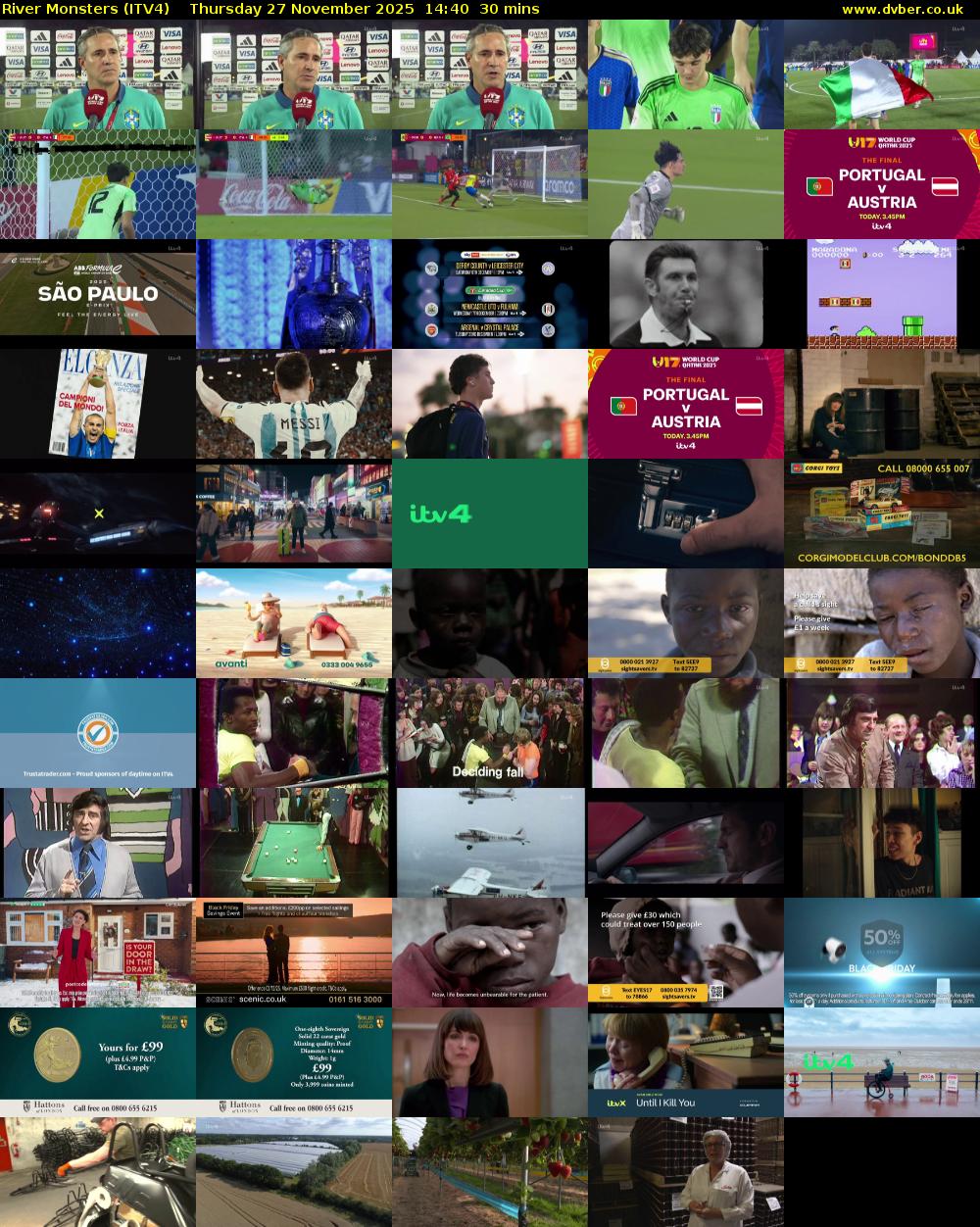 River Monsters (ITV4) Thursday 27 November 2025 14:40 - 15:10