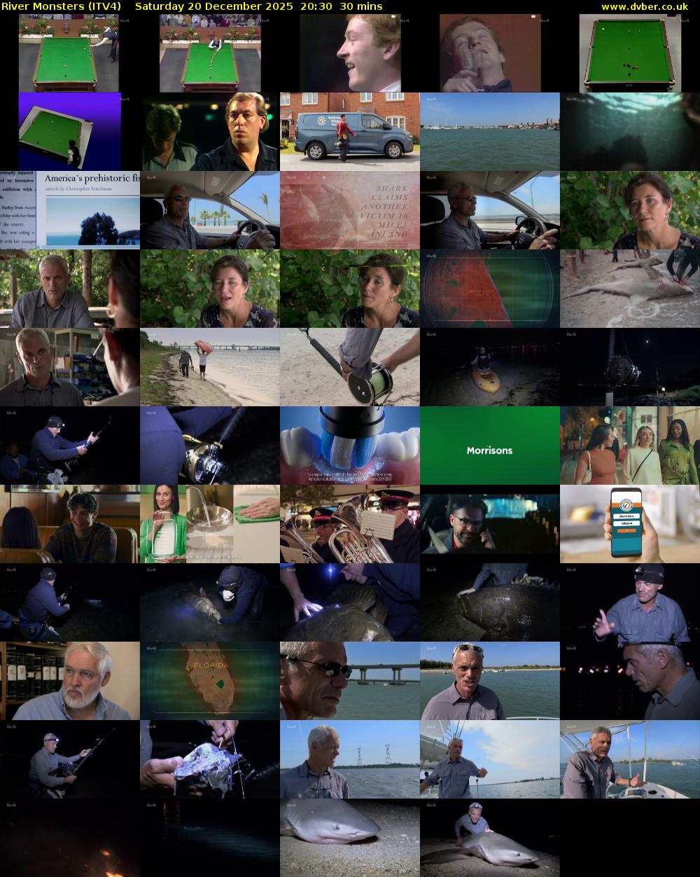 River Monsters (ITV4) Saturday 20 December 2025 20:30 - 21:00