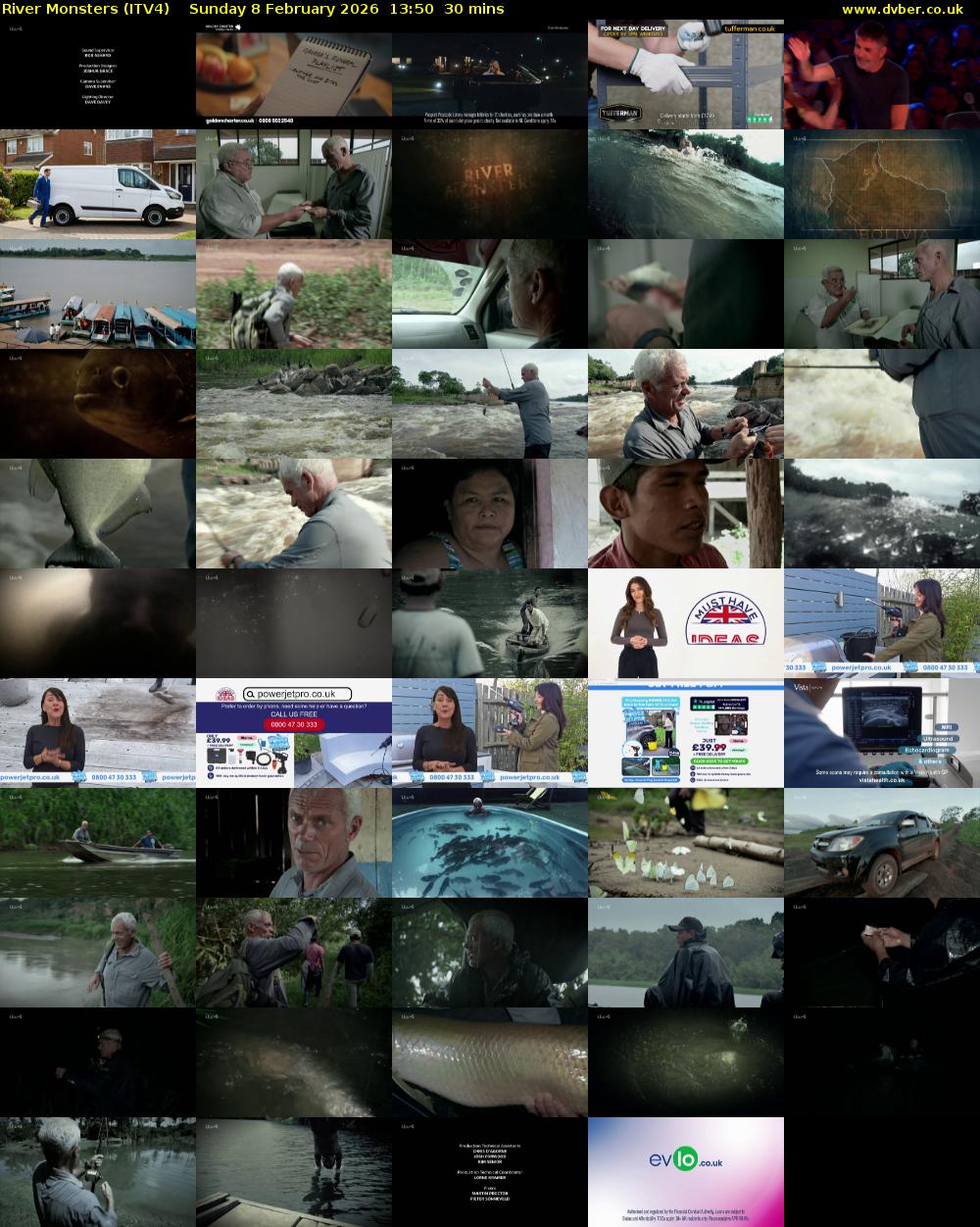 River Monsters (ITV4) Sunday 8 February 2026 13:50 - 14:20