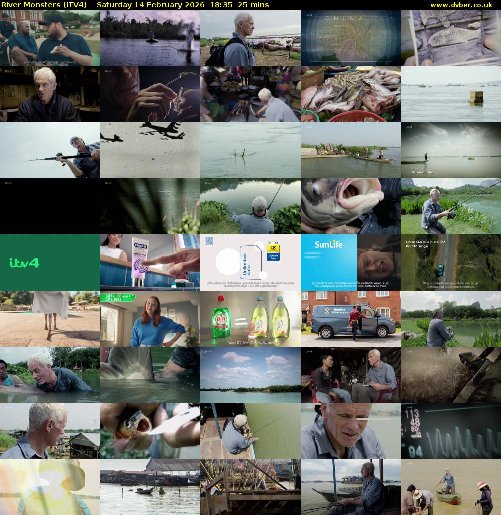 River Monsters (ITV4) Saturday 14 February 2026 18:35 - 19:00