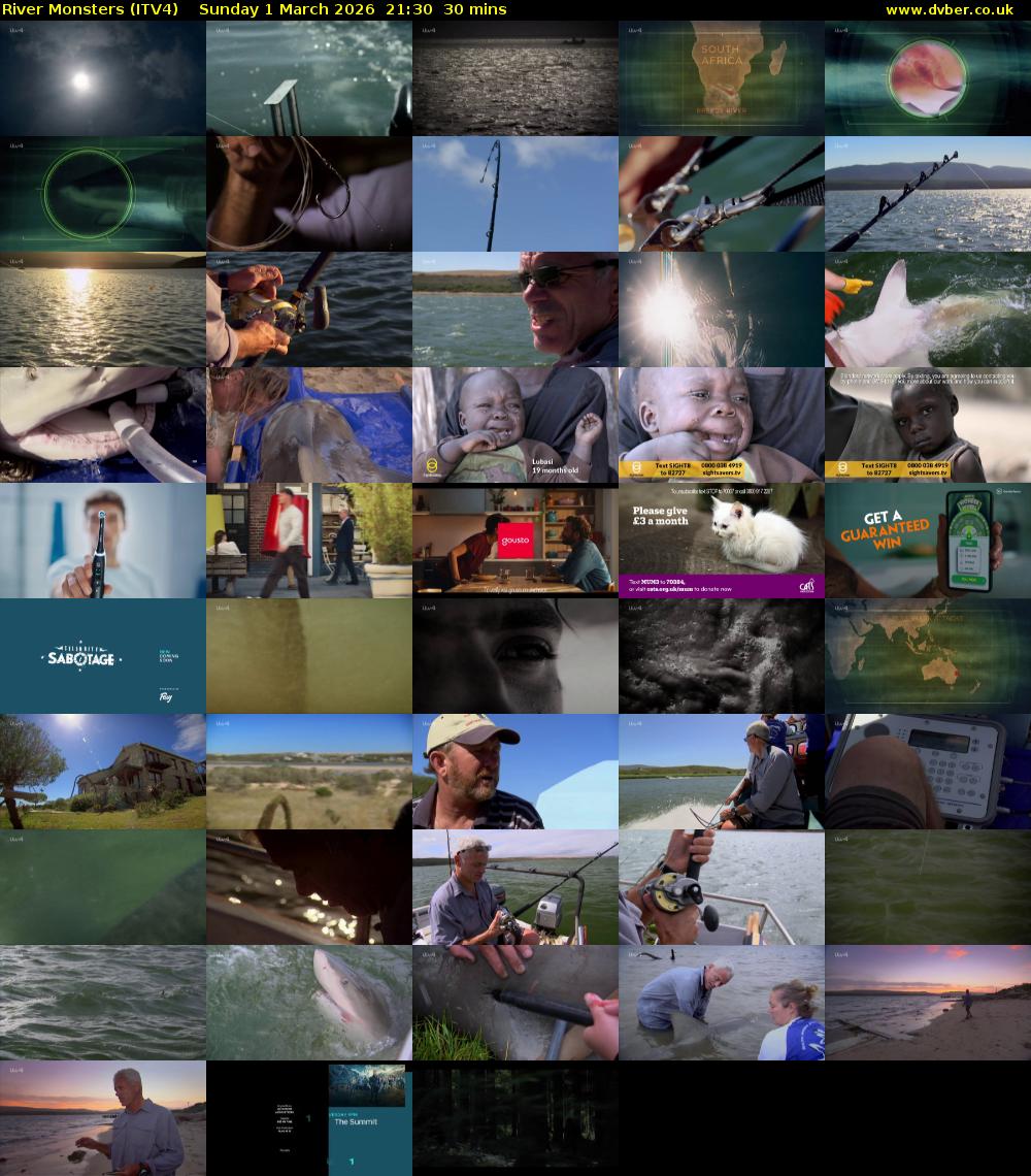 River Monsters (ITV4) Sunday 1 March 2026 21:30 - 22:00