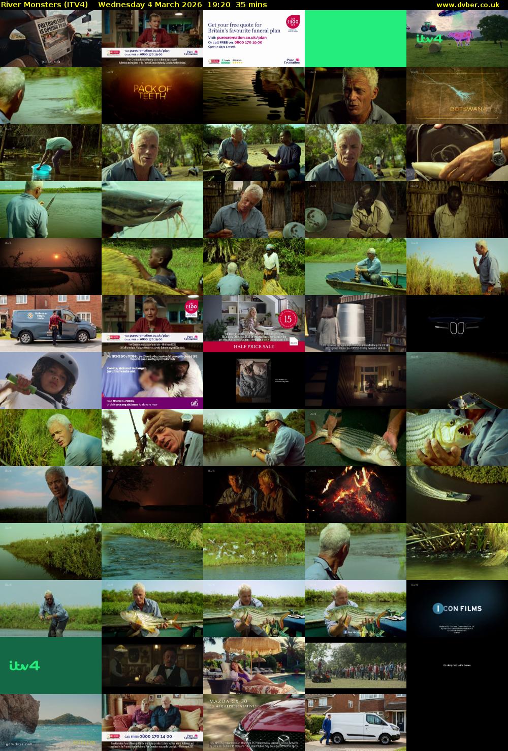 River Monsters (ITV4) Wednesday 4 March 2026 19:20 - 19:55