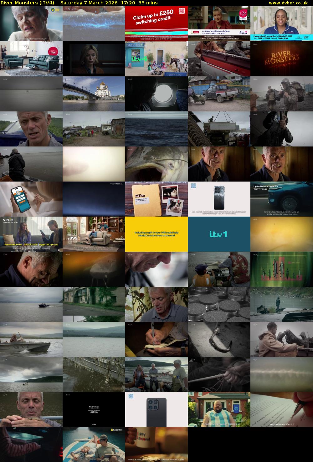 River Monsters (ITV4) Saturday 7 March 2026 17:20 - 17:55