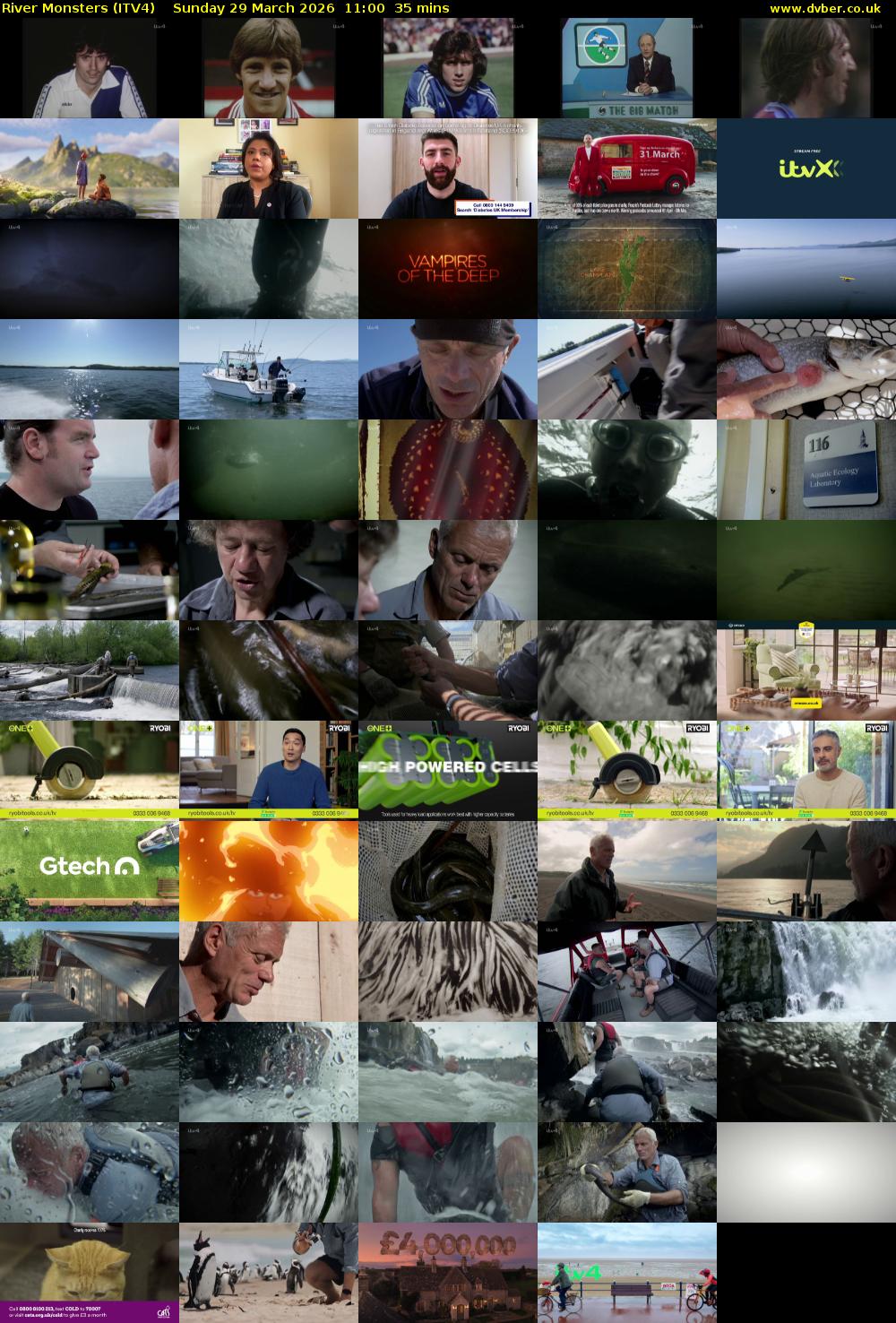 River Monsters (ITV4) Sunday 29 March 2026 11:00 - 11:35