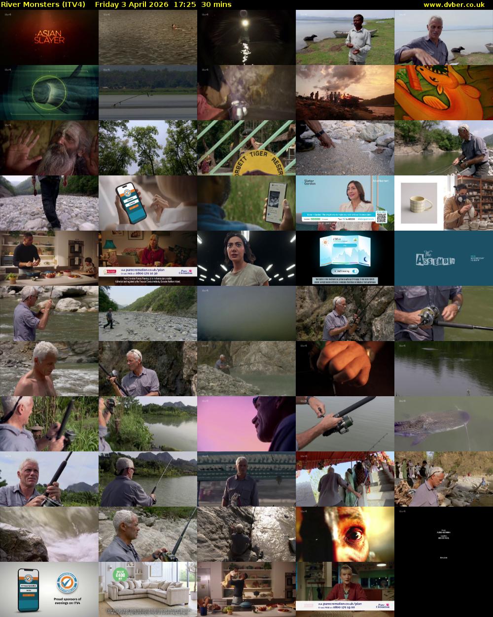 River Monsters (ITV4) Friday 3 April 2026 17:25 - 17:55