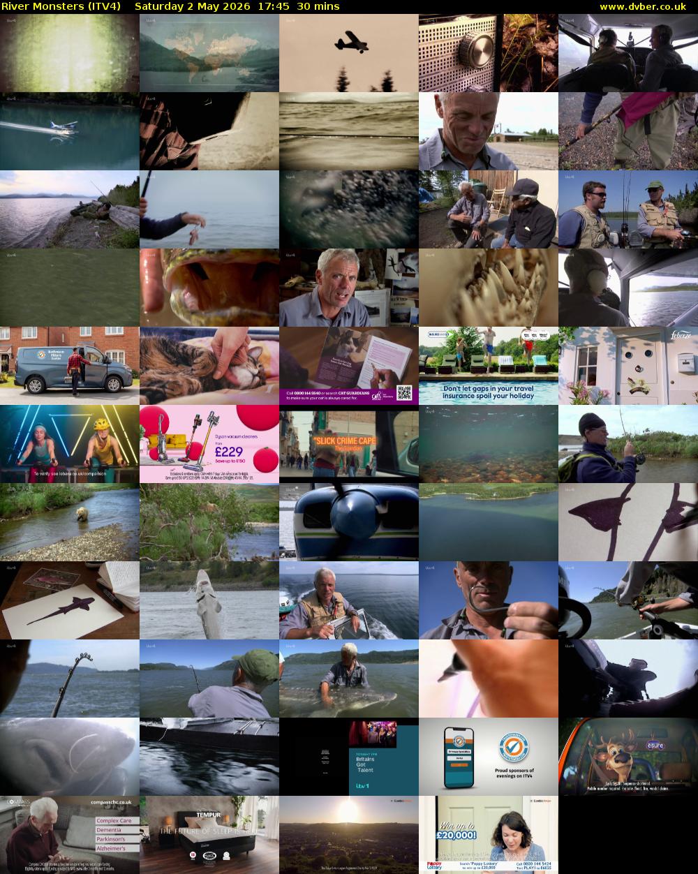 River Monsters (ITV4) Saturday 2 May 2026 17:45 - 18:15