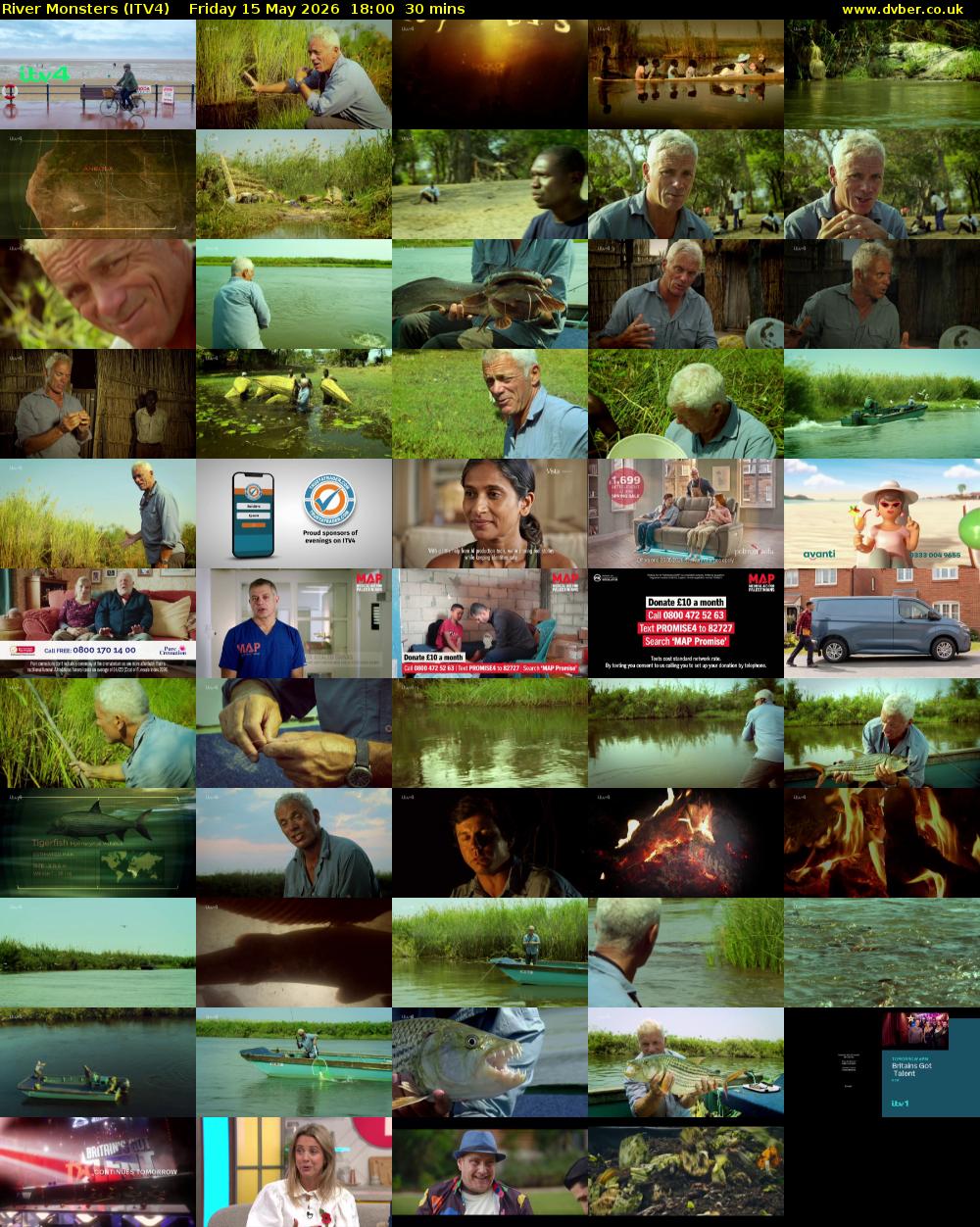 River Monsters (ITV4) Friday 15 May 2026 18:00 - 18:30