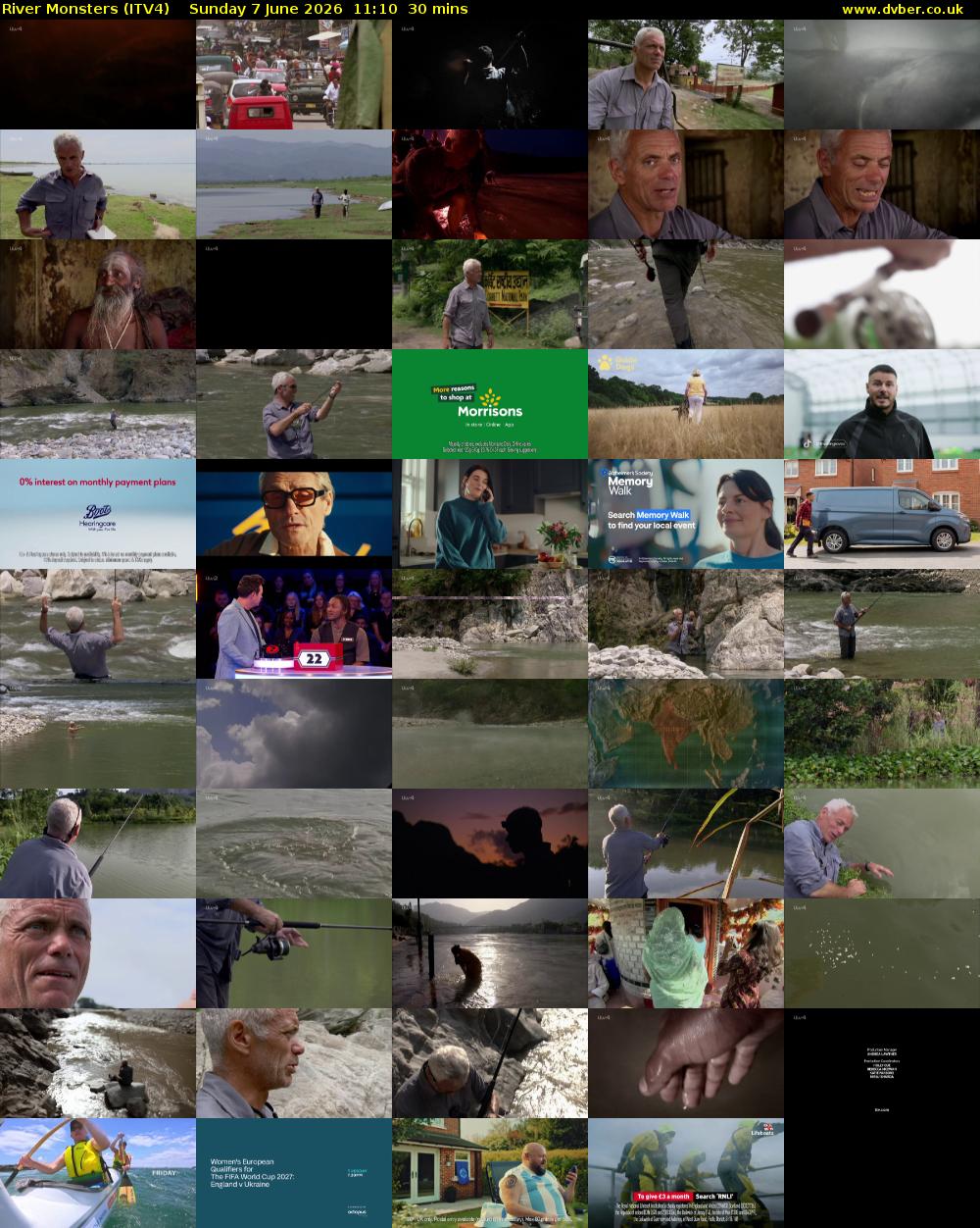 River Monsters (ITV4) Sunday 7 June 2026 11:10 - 11:40
