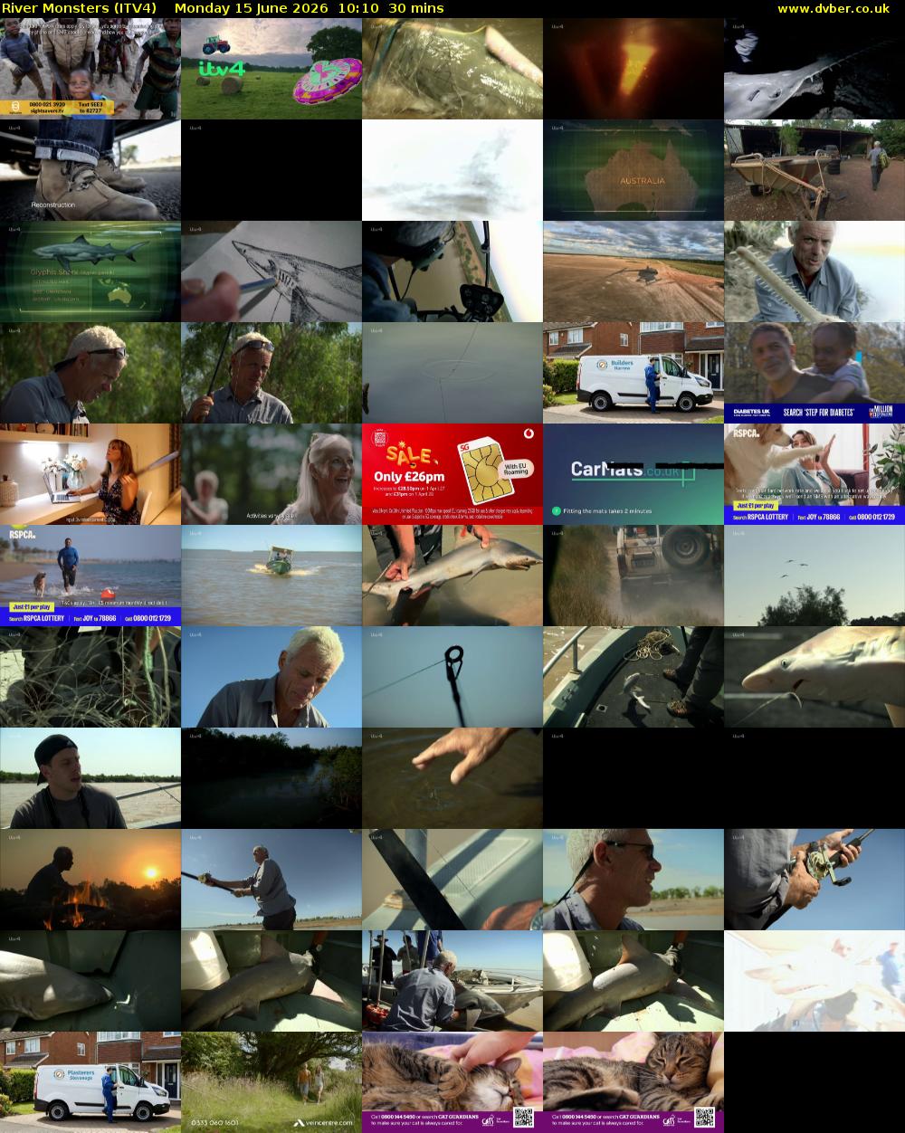 River Monsters (ITV4) Monday 15 June 2026 10:10 - 10:40