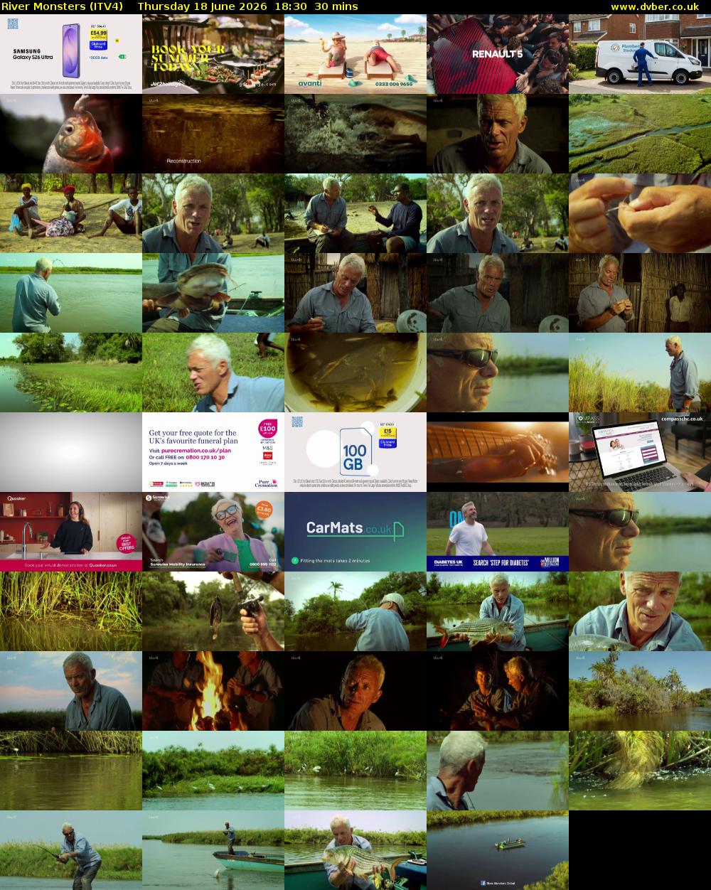 River Monsters (ITV4) Thursday 18 June 2026 18:30 - 19:00