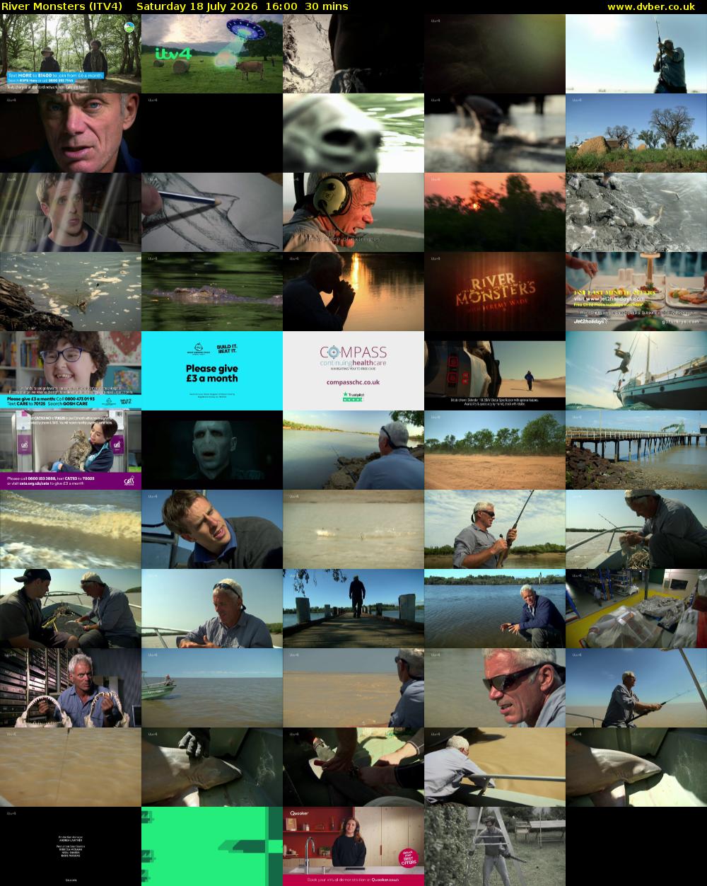 River Monsters (ITV4) Saturday 18 July 2026 16:00 - 16:30