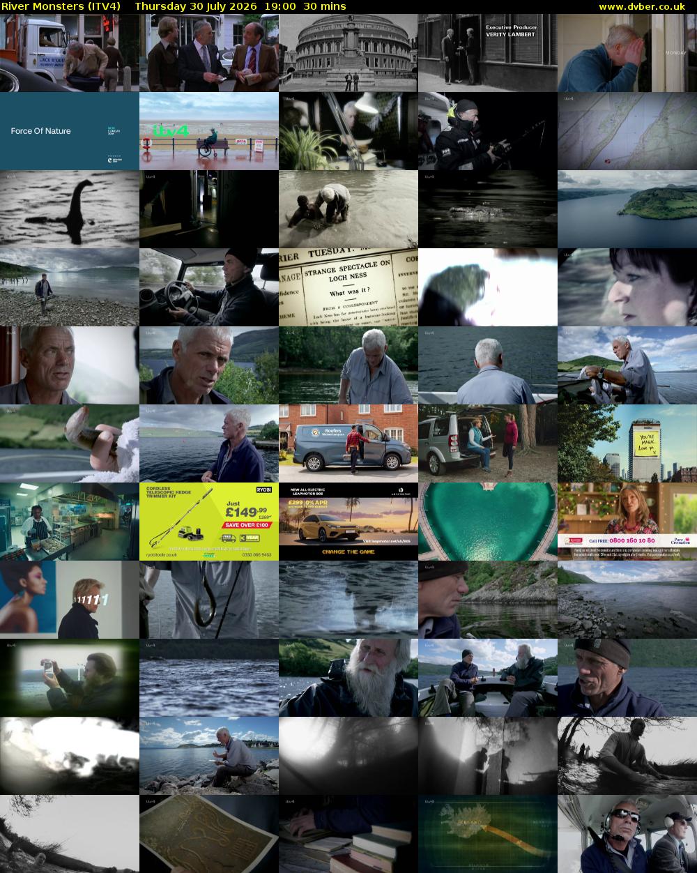 River Monsters (ITV4) Thursday 30 July 2026 19:00 - 19:30