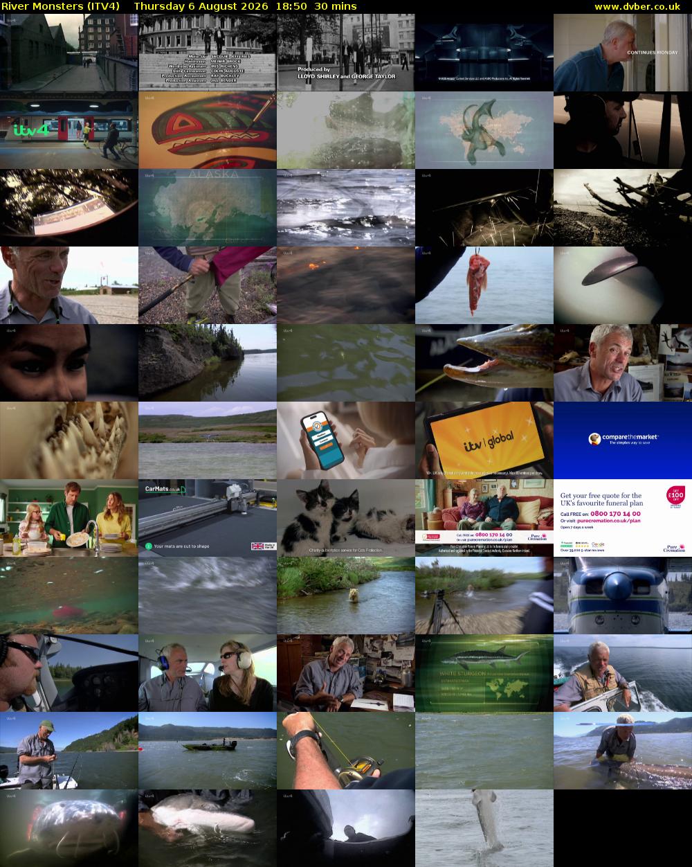 River Monsters (ITV4) Thursday 6 August 2026 18:50 - 19:20