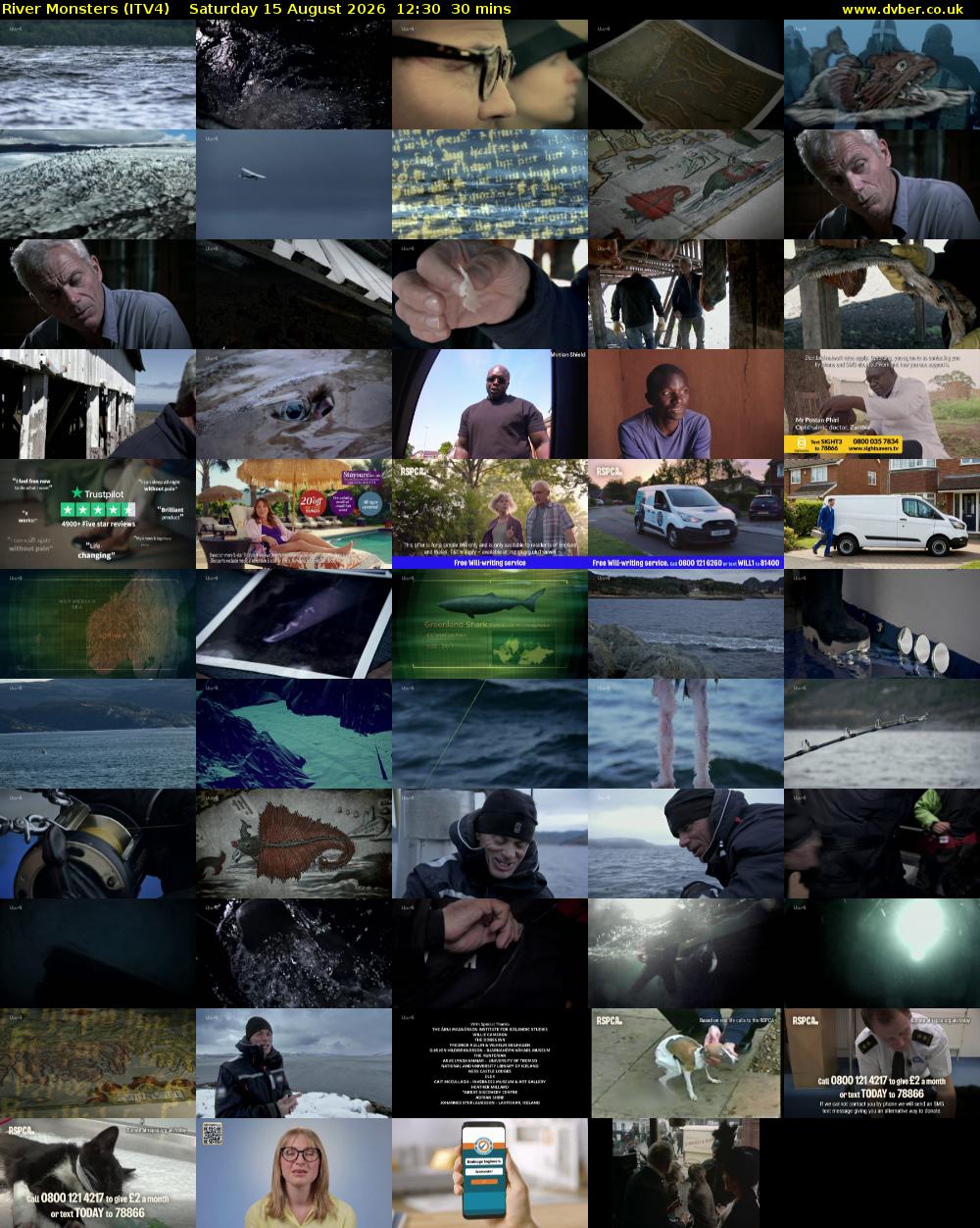 River Monsters (ITV4) Saturday 15 August 2026 12:30 - 13:00