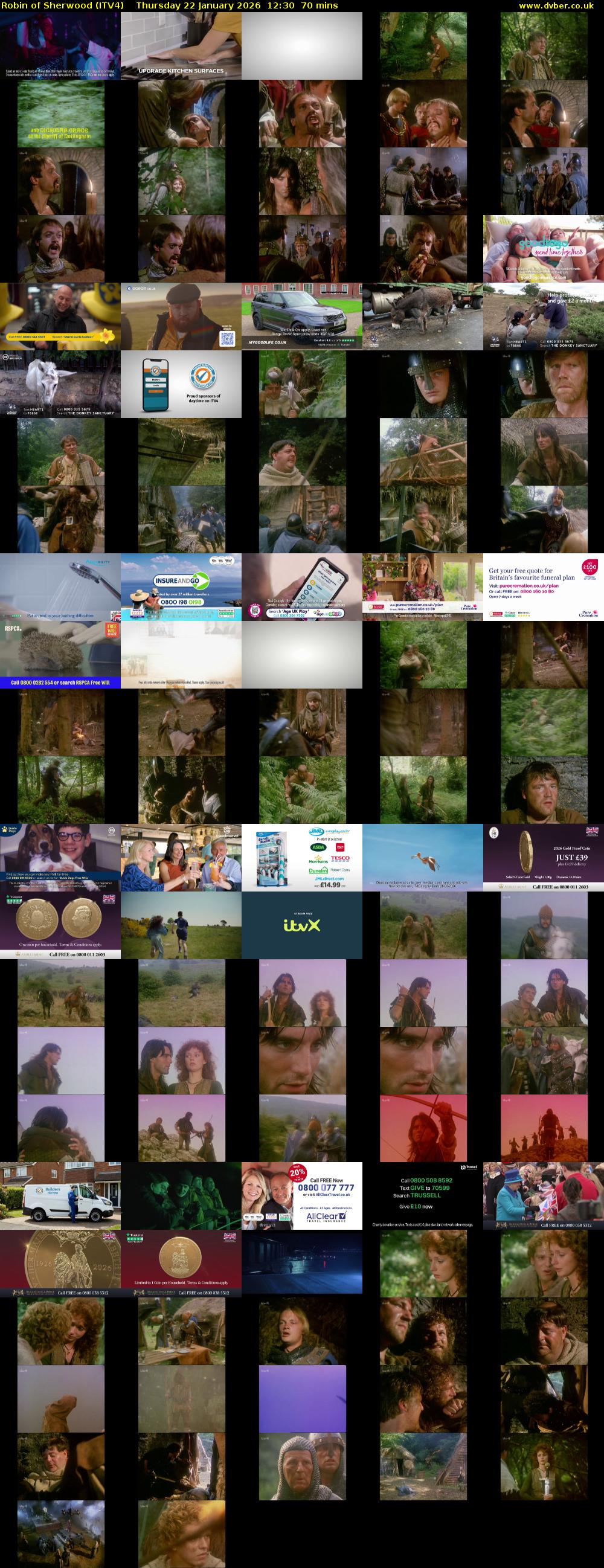 Robin of Sherwood (ITV4) Thursday 22 January 2026 12:30 - 13:40