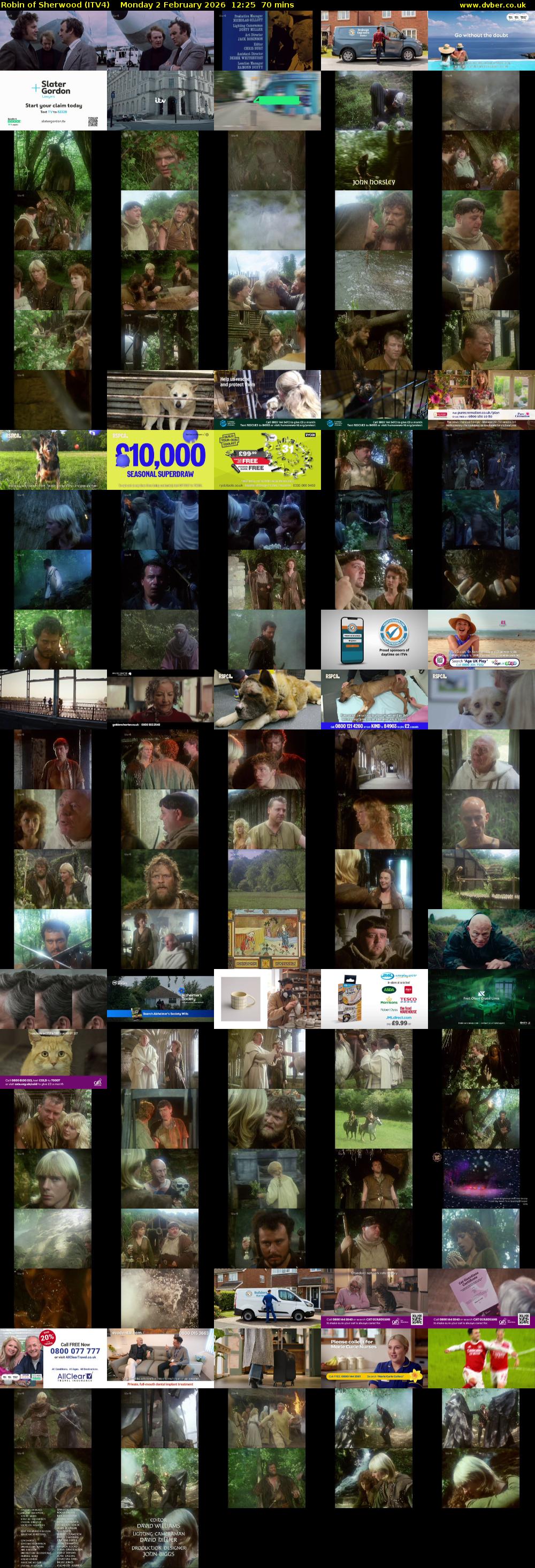 Robin of Sherwood (ITV4) Monday 2 February 2026 12:25 - 13:35
