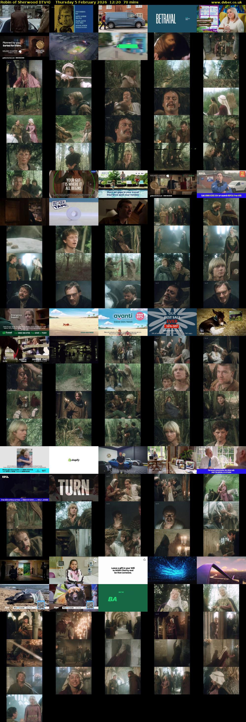 Robin of Sherwood (ITV4) Thursday 5 February 2026 12:20 - 13:30