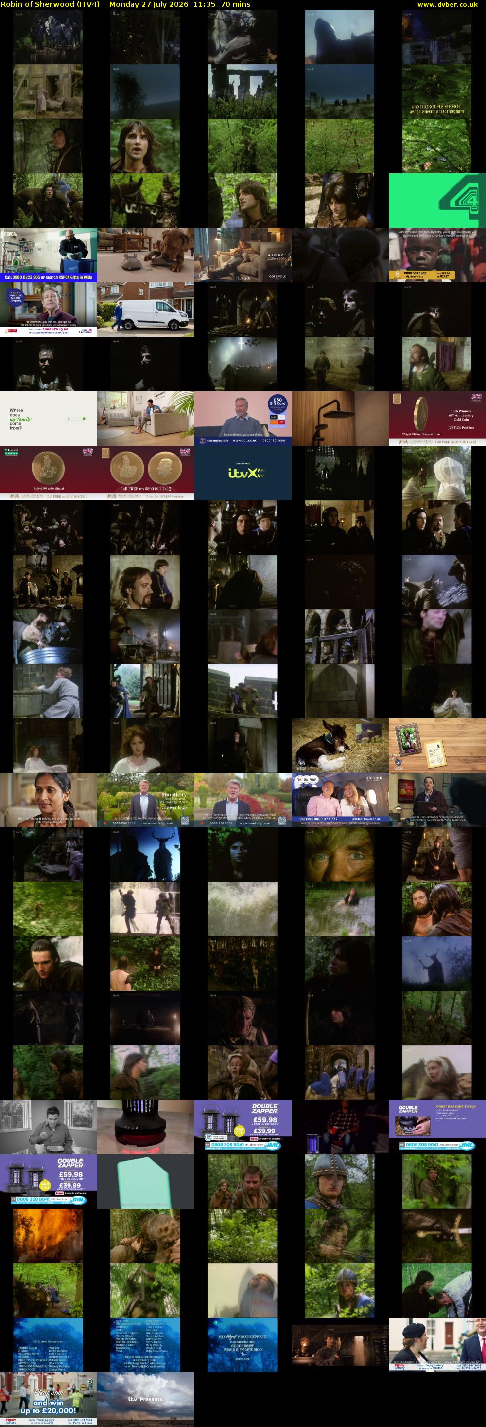 Robin of Sherwood (ITV4) Monday 27 July 2026 11:35 - 12:45