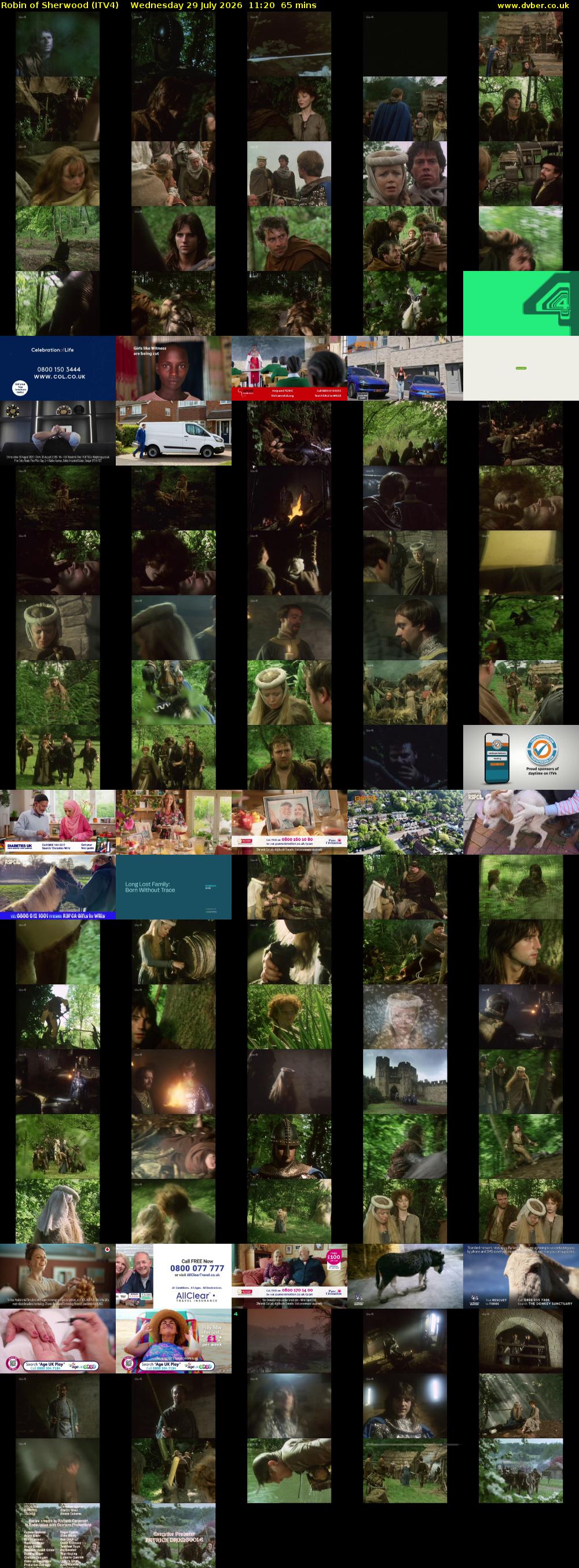 Robin of Sherwood (ITV4) Wednesday 29 July 2026 11:20 - 12:25