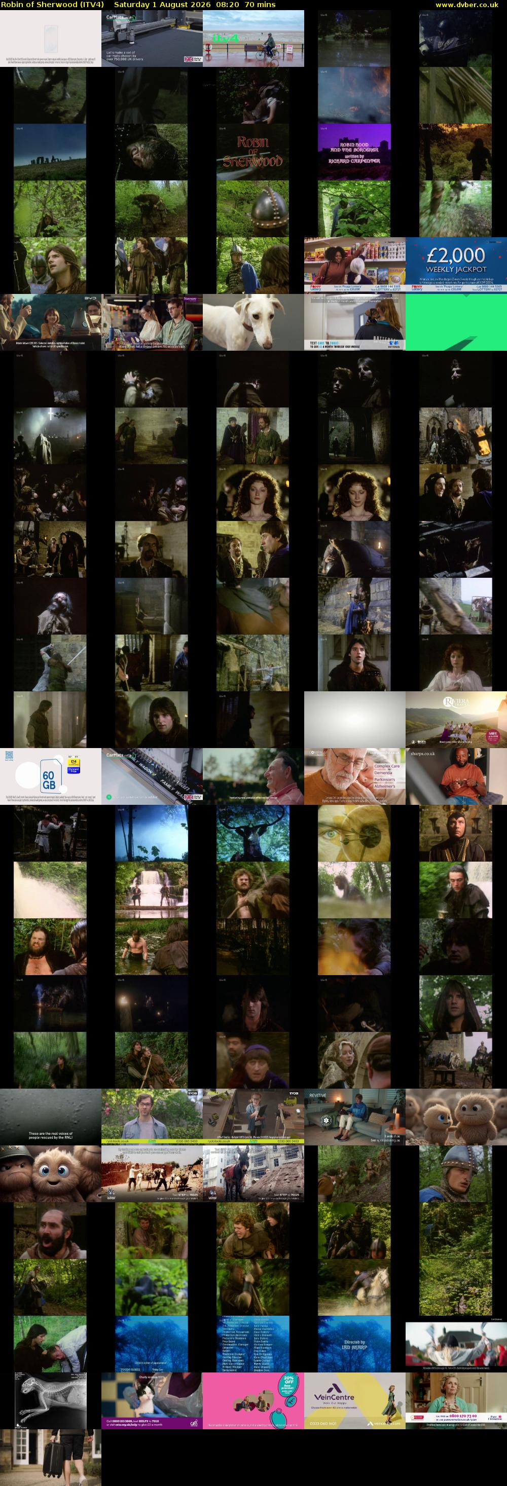 Robin of Sherwood (ITV4) Saturday 1 August 2026 08:20 - 09:30