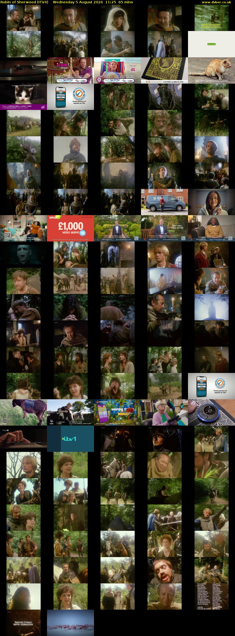 Robin of Sherwood (ITV4) Wednesday 5 August 2026 11:25 - 12:30
