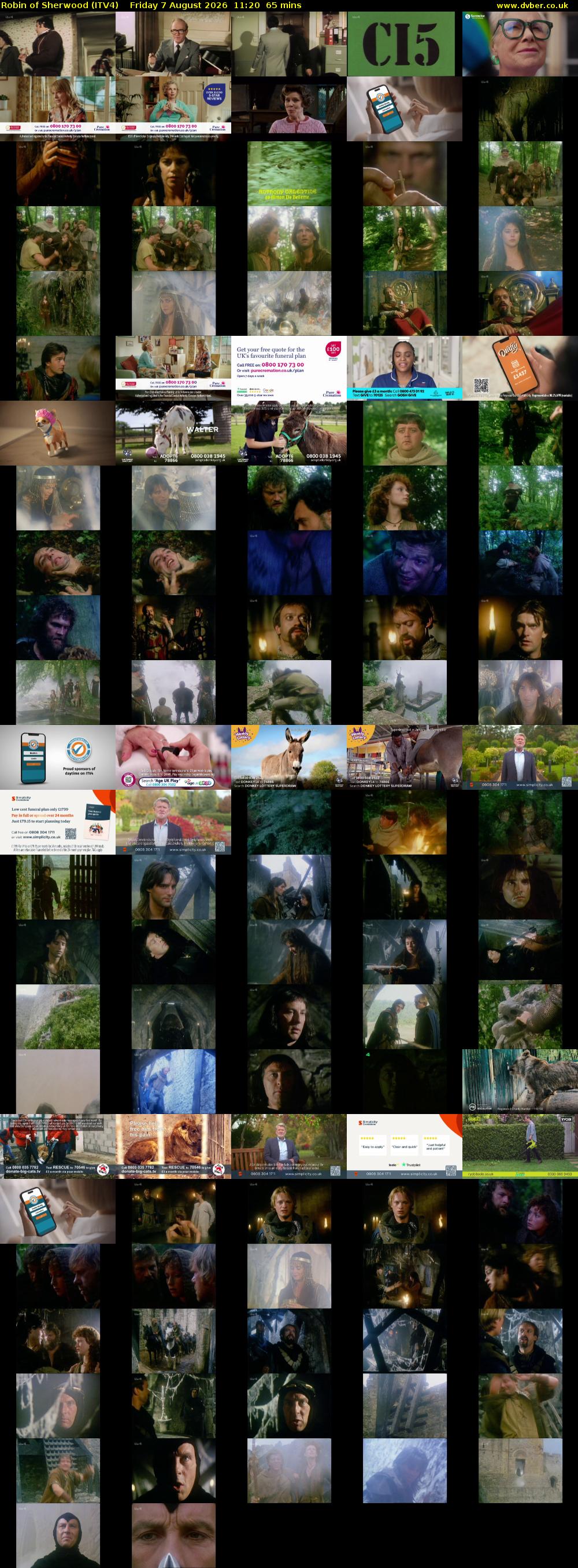 Robin of Sherwood (ITV4) Friday 7 August 2026 11:20 - 12:25