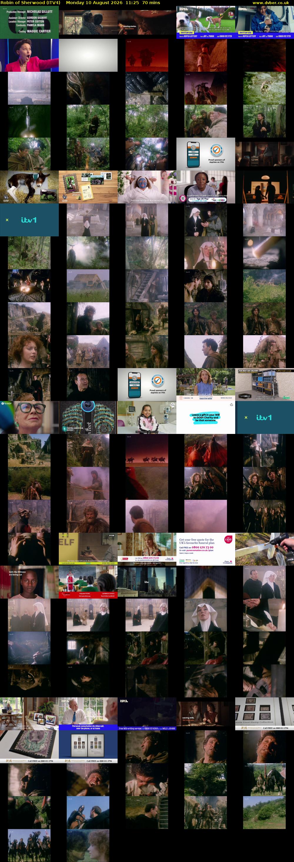 Robin of Sherwood (ITV4) Monday 10 August 2026 11:25 - 12:35