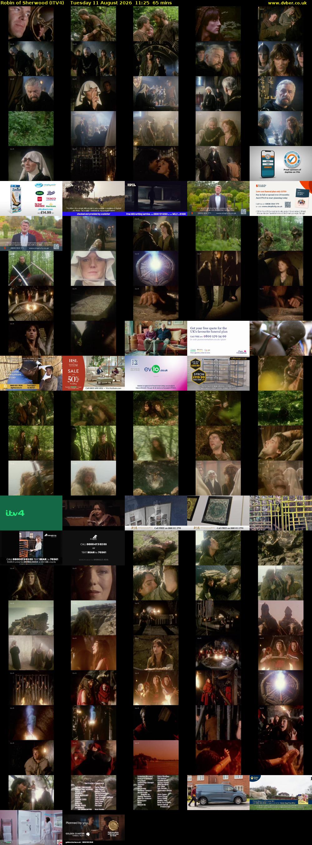 Robin of Sherwood (ITV4) Tuesday 11 August 2026 11:25 - 12:30