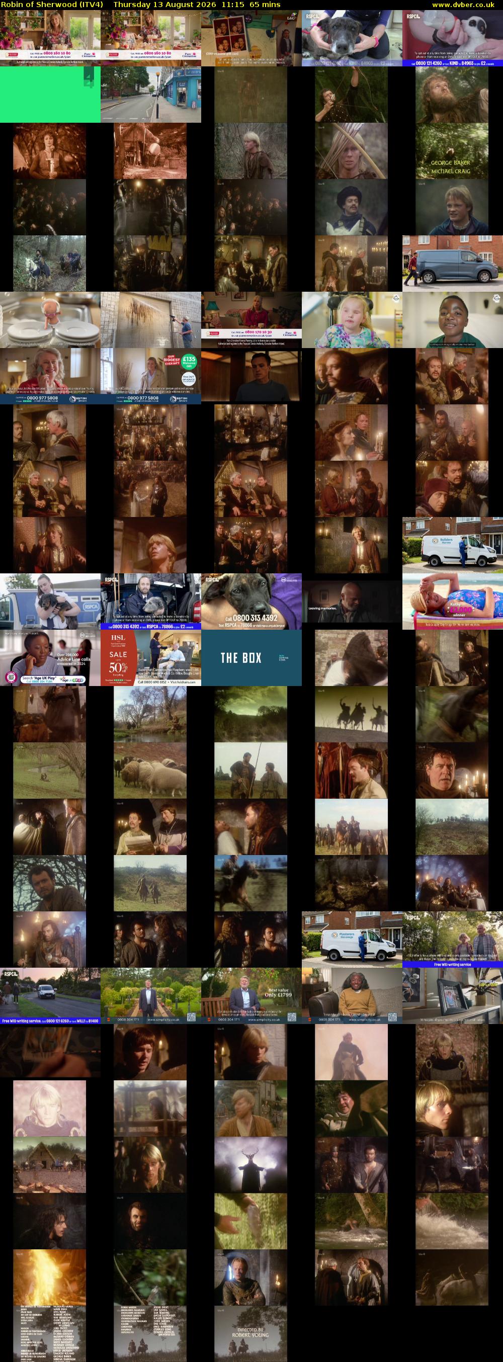 Robin of Sherwood (ITV4) Thursday 13 August 2026 11:15 - 12:20