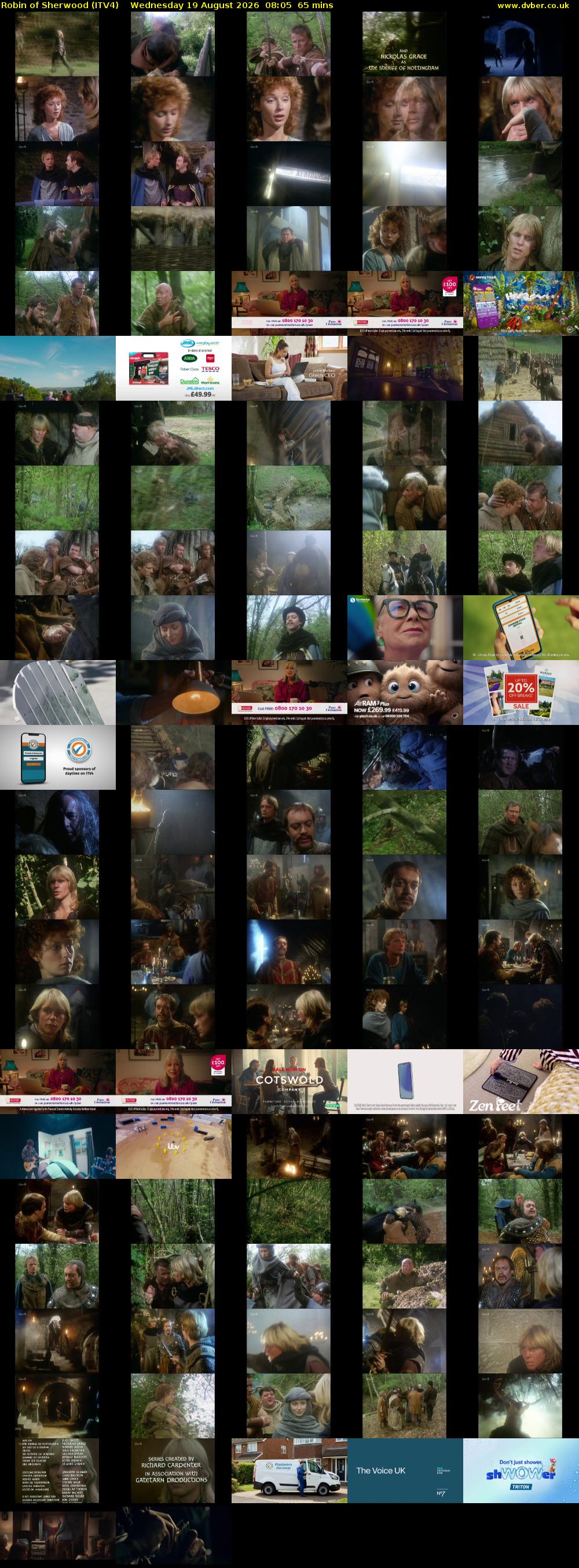 Robin of Sherwood (ITV4) Wednesday 19 August 2026 08:05 - 09:10