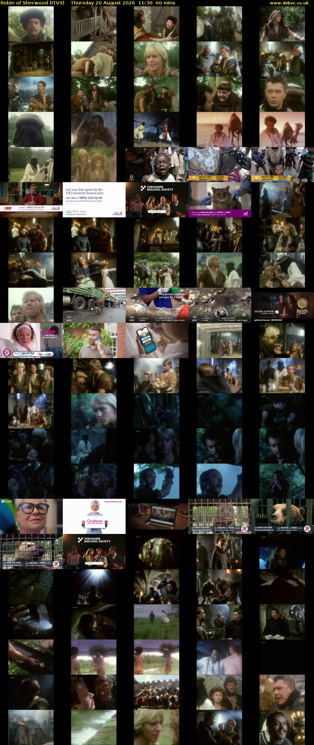 Robin of Sherwood (ITV4) Thursday 20 August 2026 11:30 - 12:30