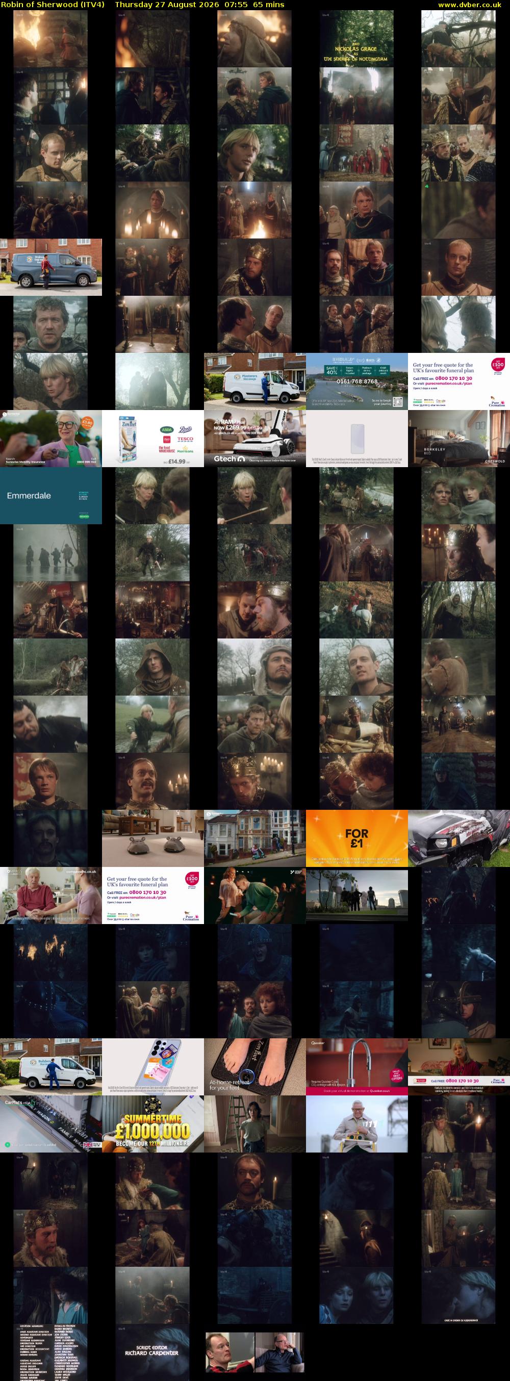 Robin of Sherwood (ITV4) Thursday 27 August 2026 07:55 - 09:00