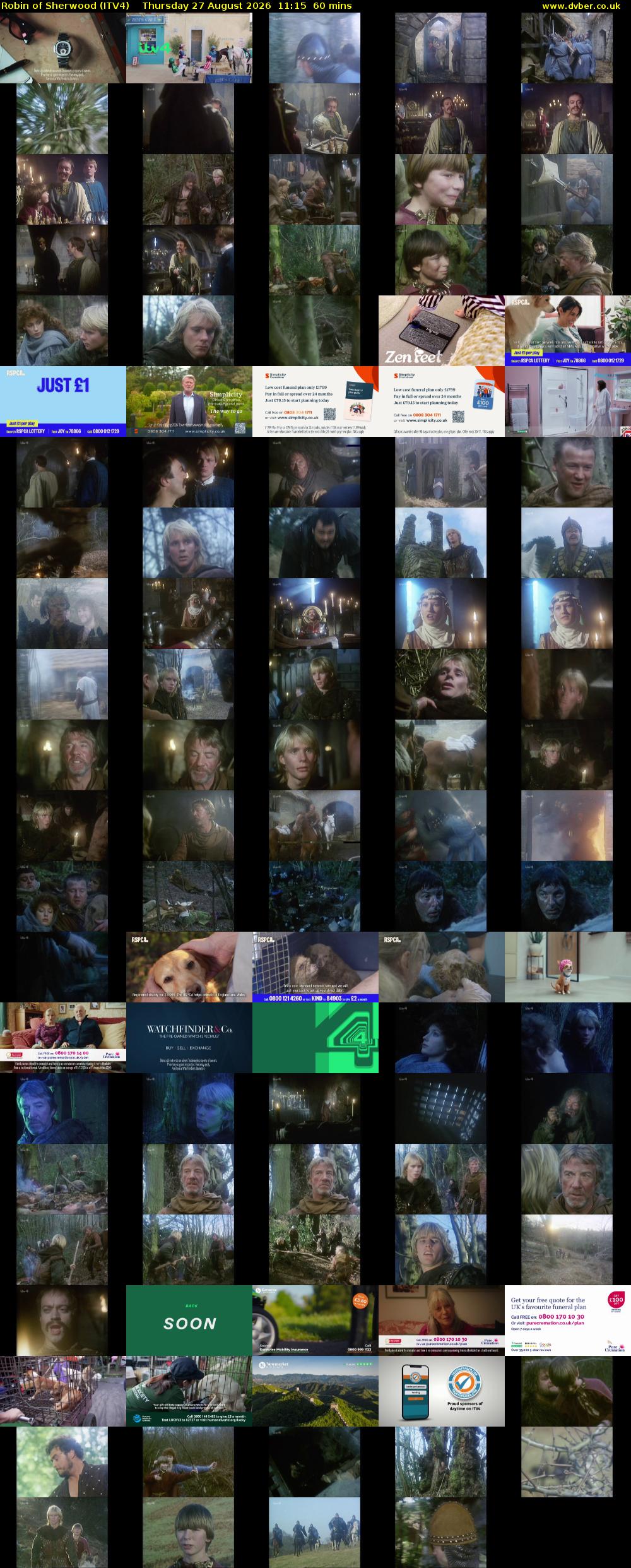 Robin of Sherwood (ITV4) Thursday 27 August 2026 11:15 - 12:15