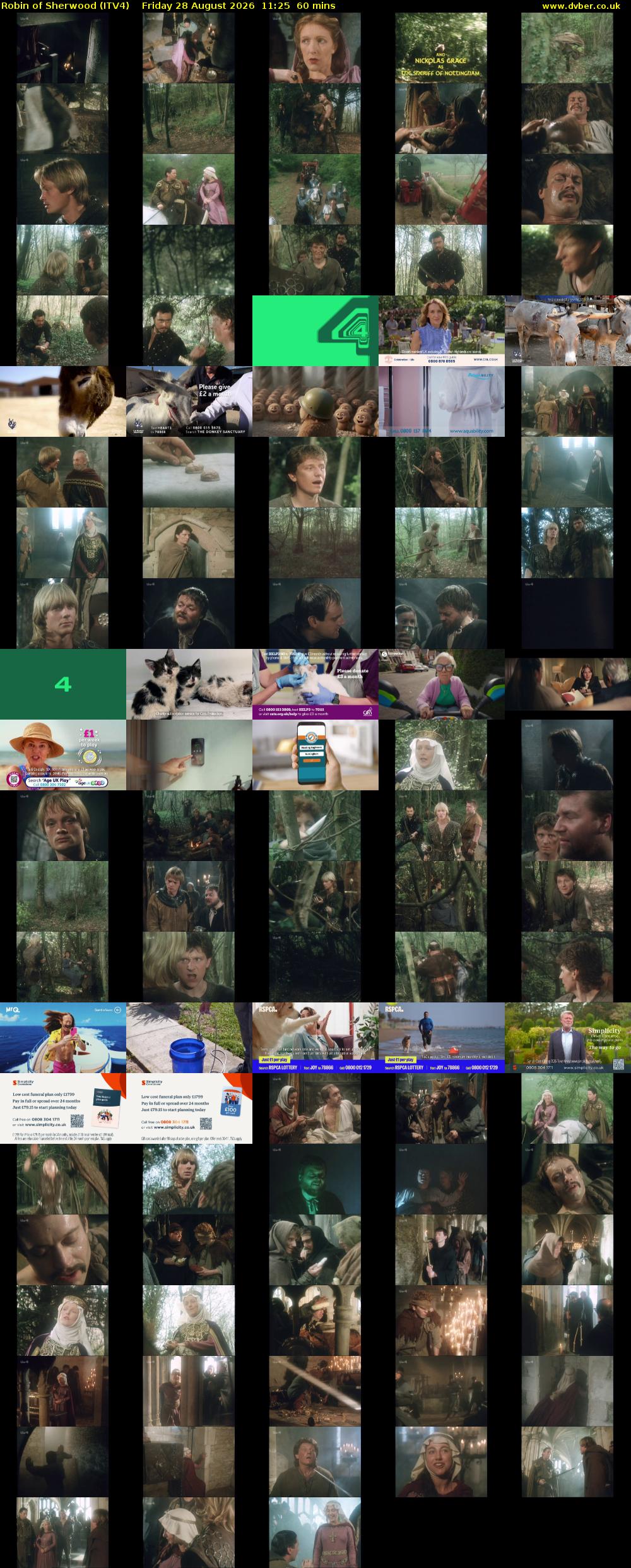Robin of Sherwood (ITV4) Friday 28 August 2026 11:25 - 12:25