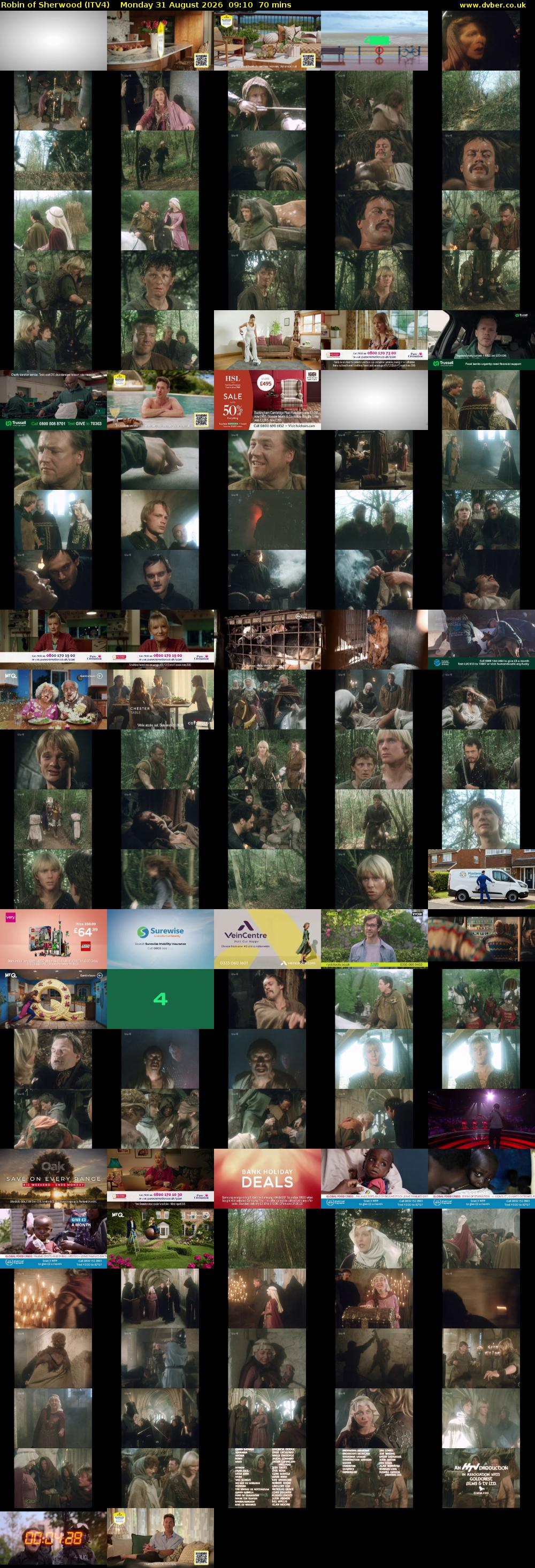 Robin of Sherwood (ITV4) Monday 31 August 2026 09:10 - 10:20