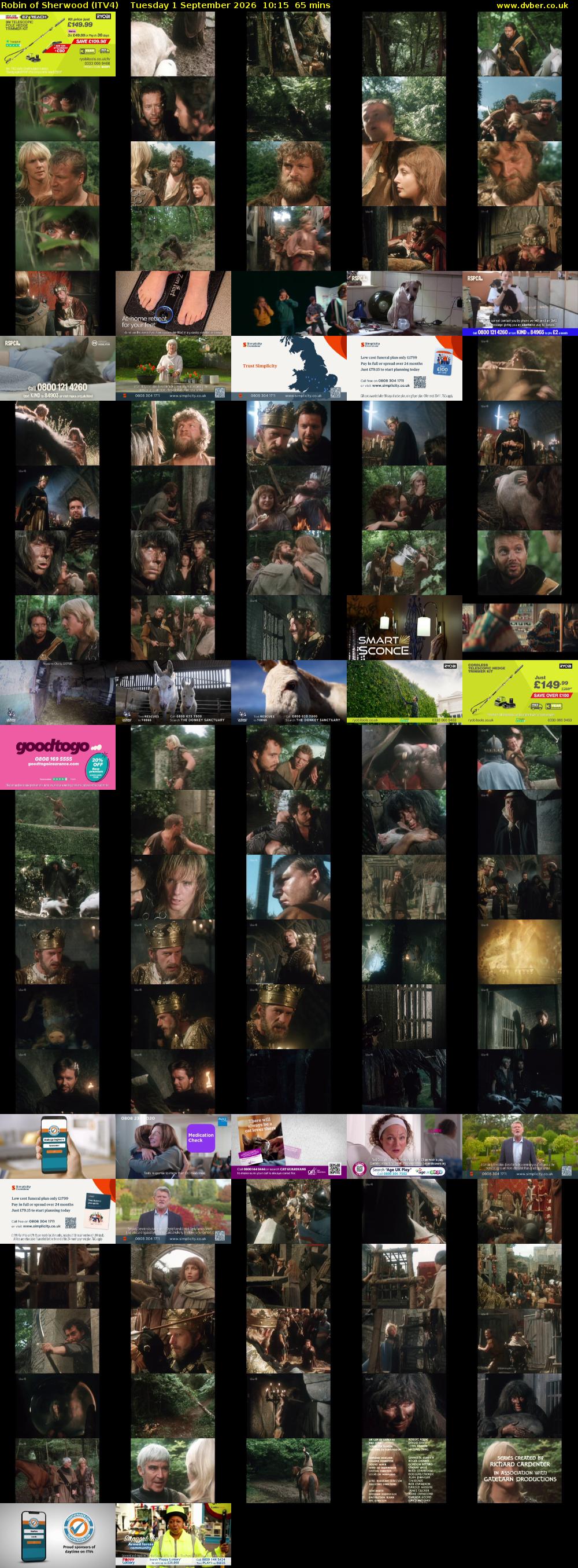 Robin of Sherwood (ITV4) Tuesday 1 September 2026 10:15 - 11:20