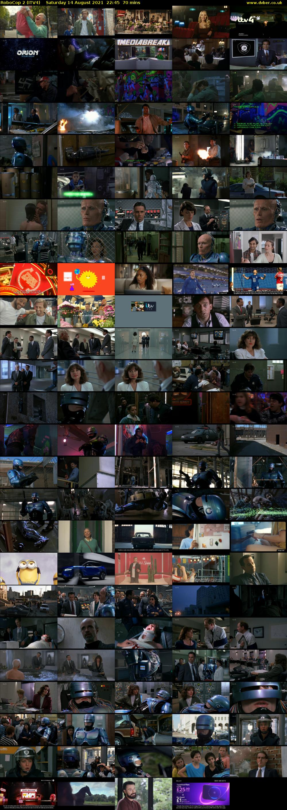RoboCop 2 (ITV4) Saturday 14 August 2021 22:45 - 23:55