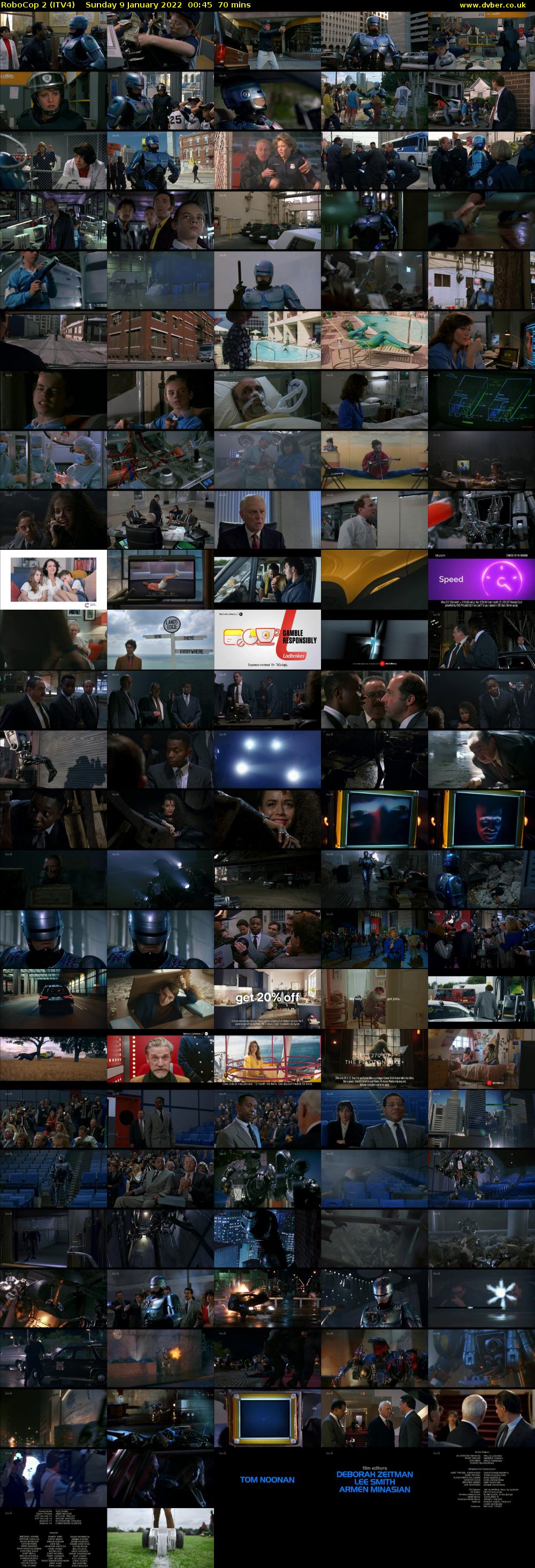 RoboCop 2 (ITV4) Sunday 9 January 2022 00:45 - 01:55