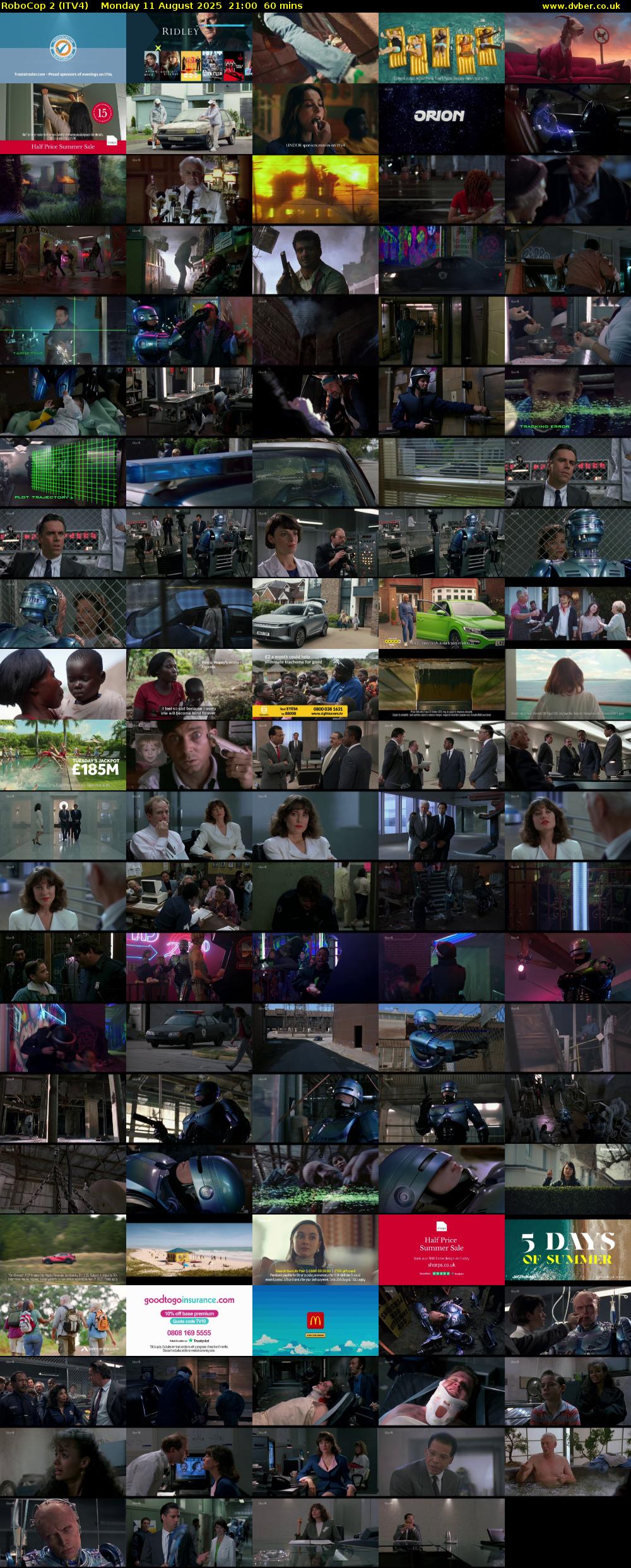 RoboCop 2 (ITV4) Monday 11 August 2025 21:00 - 22:00
