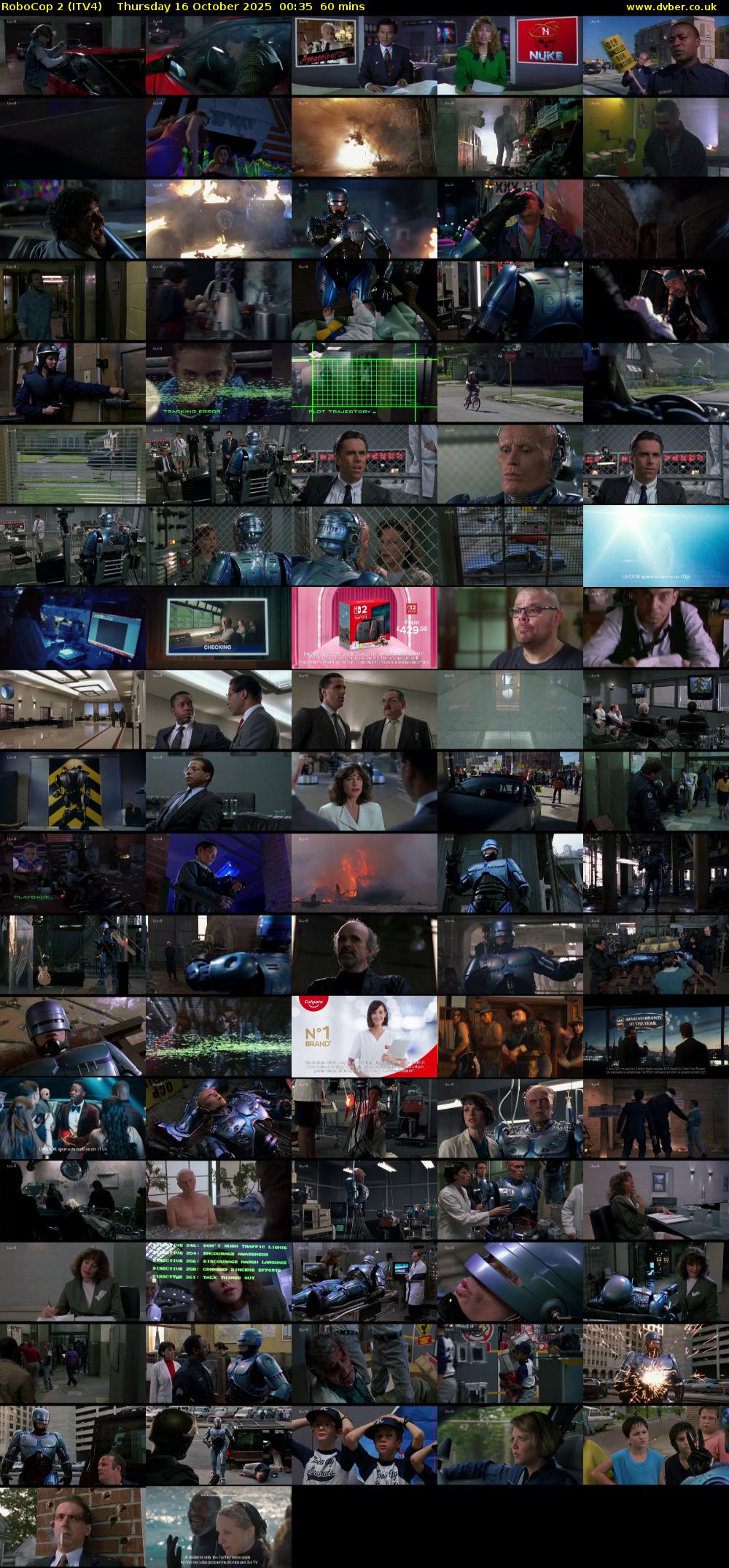 RoboCop 2 (ITV4) Thursday 16 October 2025 00:35 - 01:35