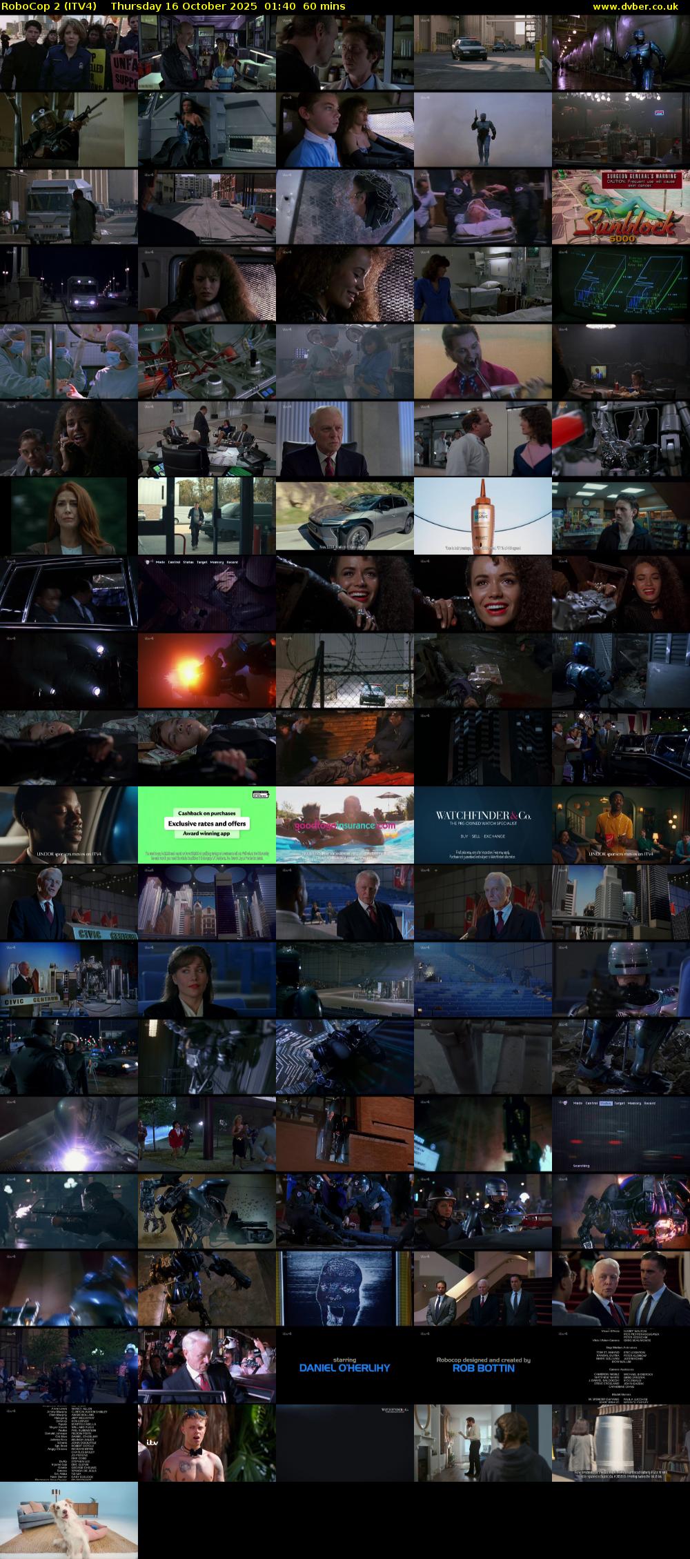 RoboCop 2 (ITV4) Thursday 16 October 2025 01:40 - 02:40