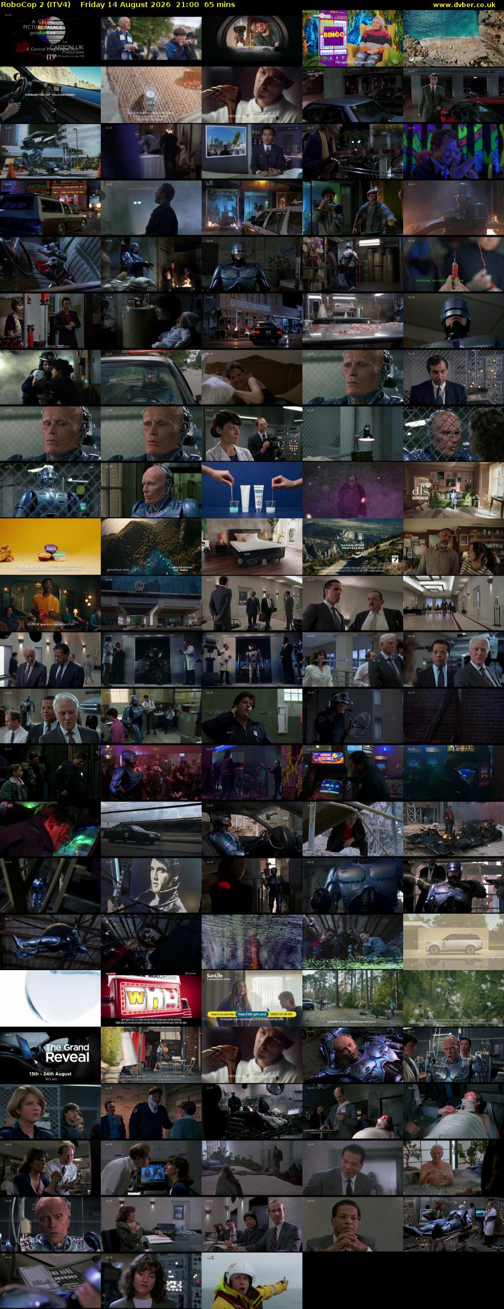 RoboCop 2 (ITV4) Friday 14 August 2026 21:00 - 22:05